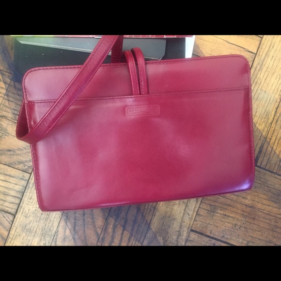 CHAUS VTG Crossbody LEATHER 90's CLUTCH Bag GORG - Picture 8 of 8